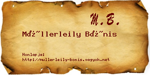 Müllerleily Bónis névjegykártya
